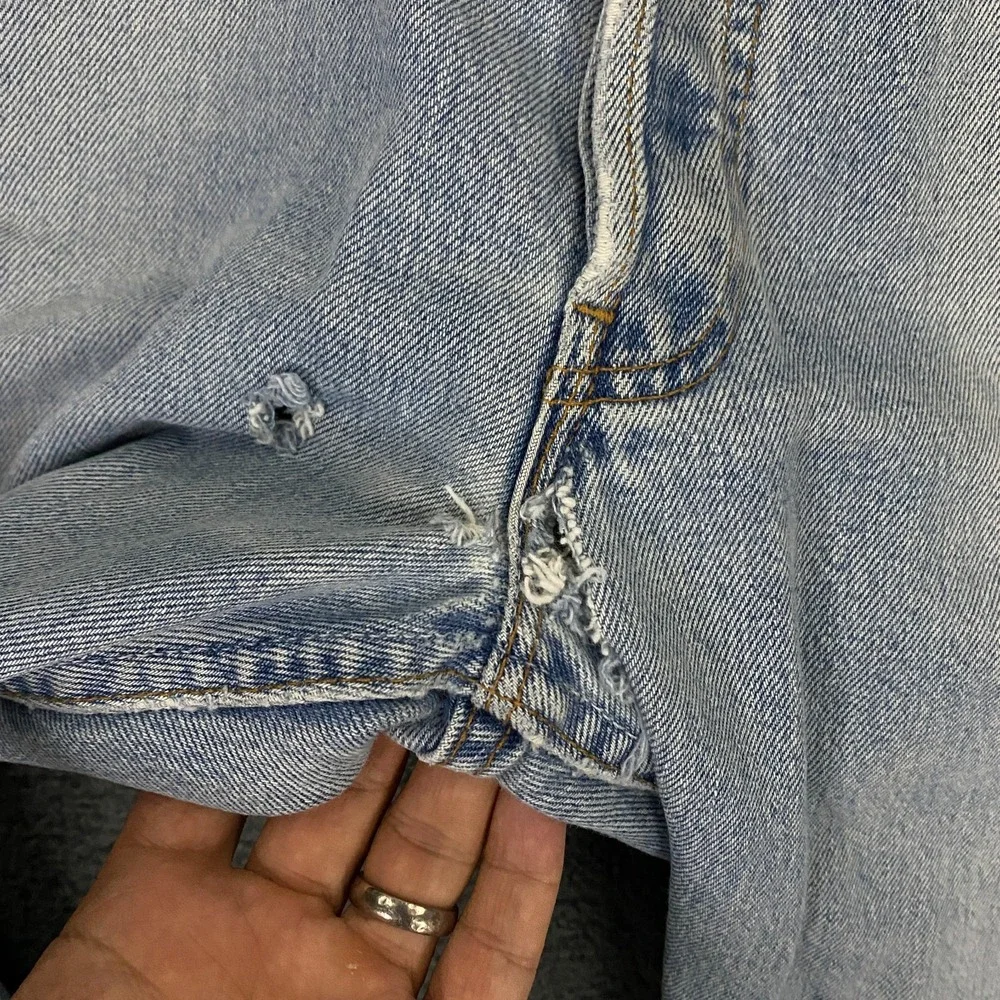 Vintage Levis 501 Jeans Mens FITS Men 33x30 Denim Button Fly Distressed Made USA